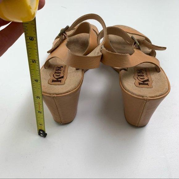 **SOLD** KORKS by Kork-Ease Leather Wedges Size 8 - Picture 3 of 6